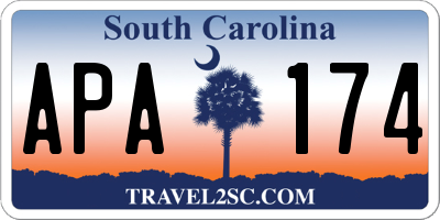 SC license plate APA174