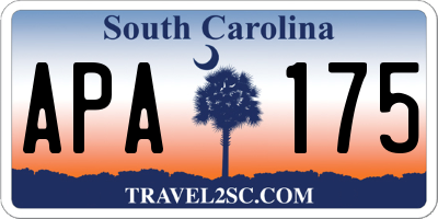 SC license plate APA175