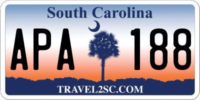 SC license plate APA188