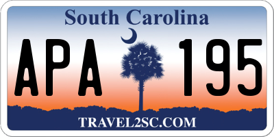 SC license plate APA195