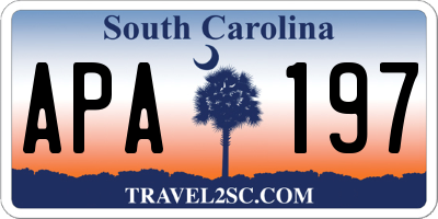 SC license plate APA197