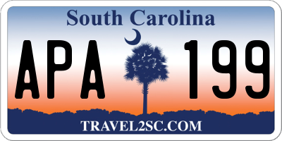 SC license plate APA199