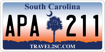 SC license plate APA211