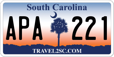 SC license plate APA221