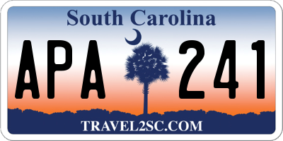 SC license plate APA241