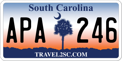 SC license plate APA246