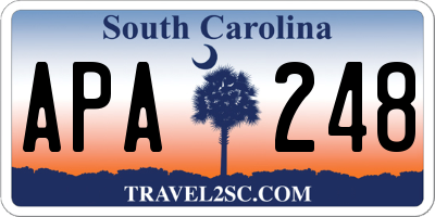 SC license plate APA248