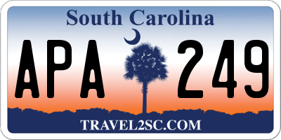 SC license plate APA249