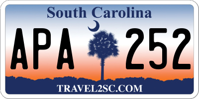 SC license plate APA252