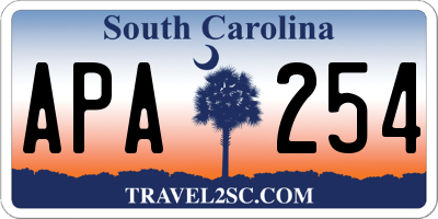 SC license plate APA254