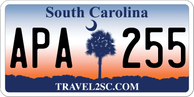 SC license plate APA255