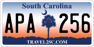 SC license plate APA256