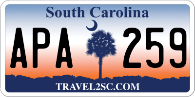 SC license plate APA259