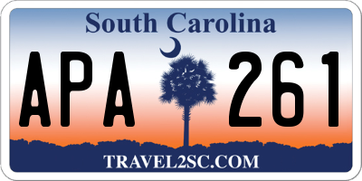 SC license plate APA261