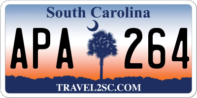 SC license plate APA264