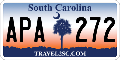 SC license plate APA272