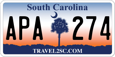 SC license plate APA274