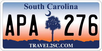 SC license plate APA276
