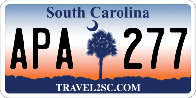 SC license plate APA277