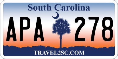 SC license plate APA278