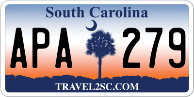 SC license plate APA279