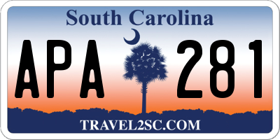 SC license plate APA281