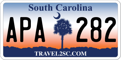 SC license plate APA282