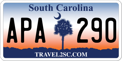 SC license plate APA290