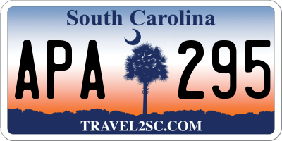 SC license plate APA295
