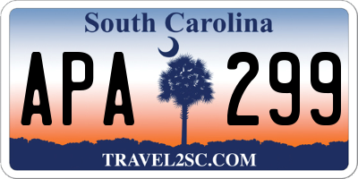SC license plate APA299