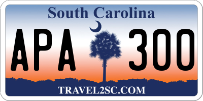 SC license plate APA300