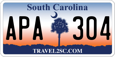 SC license plate APA304