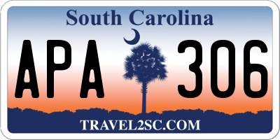 SC license plate APA306