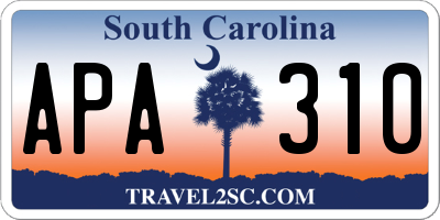 SC license plate APA310