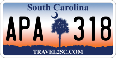 SC license plate APA318
