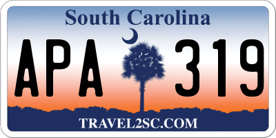 SC license plate APA319