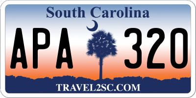 SC license plate APA320