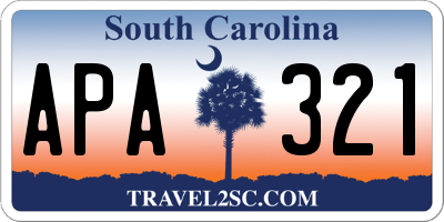 SC license plate APA321