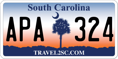 SC license plate APA324