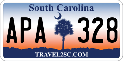 SC license plate APA328