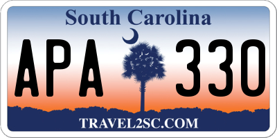 SC license plate APA330