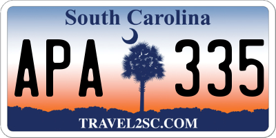SC license plate APA335