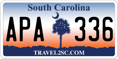 SC license plate APA336