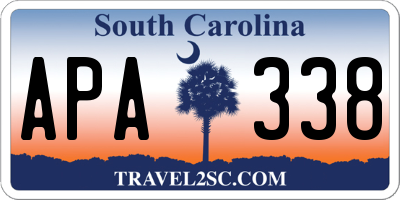 SC license plate APA338