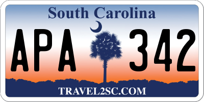 SC license plate APA342