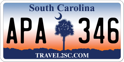 SC license plate APA346