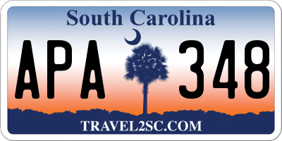 SC license plate APA348