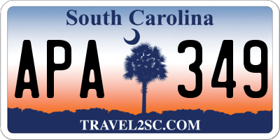 SC license plate APA349