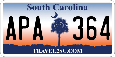 SC license plate APA364