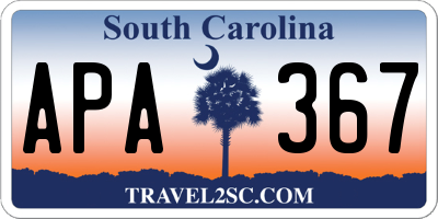SC license plate APA367